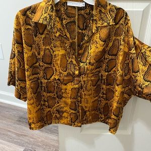 LUSH Snake print top, size small
